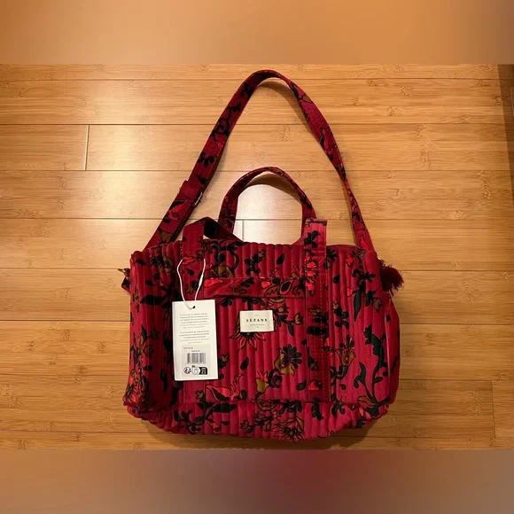 NWT Sézane Quilted Bowling Bag in Otto Print - Picture 4 of 4